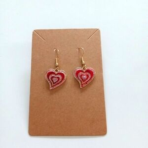 Fashion Jewelry Heart Dangle Earrings